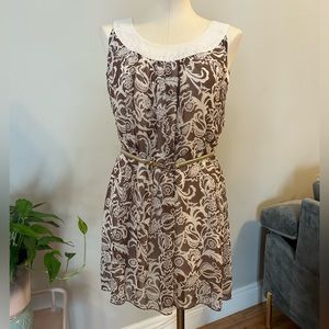 Mocha print dress